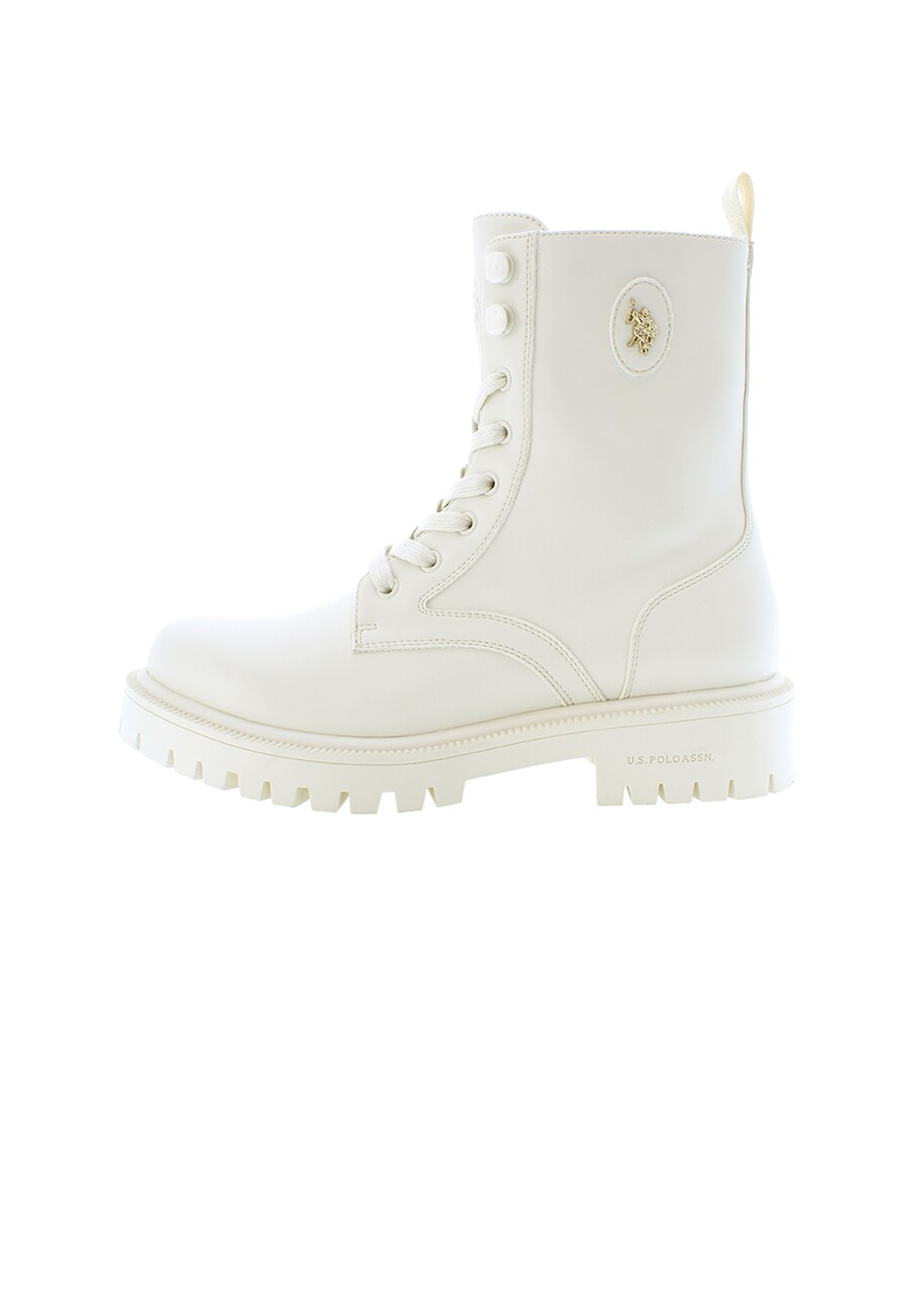 Ботильоны на шнуровке U.S. POLO ASSN., White
