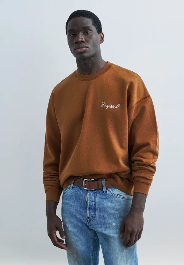 Фирменная толстовка свободного кроя с круглым вырезом Dsquared2, Chocolate