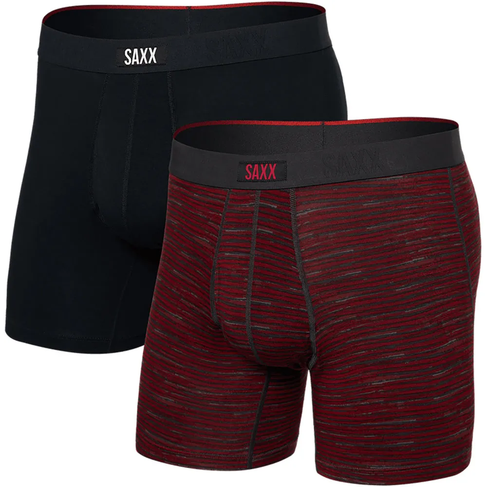 

Трусы-боксеры SAXX Underwear Vibe Xtra Brief Fly 2 units, черный/красный