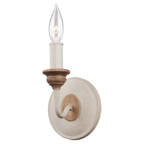 

Настенный светильник Licht-Erlebnisse CANDELA 8 цвет shabby weiß/holz