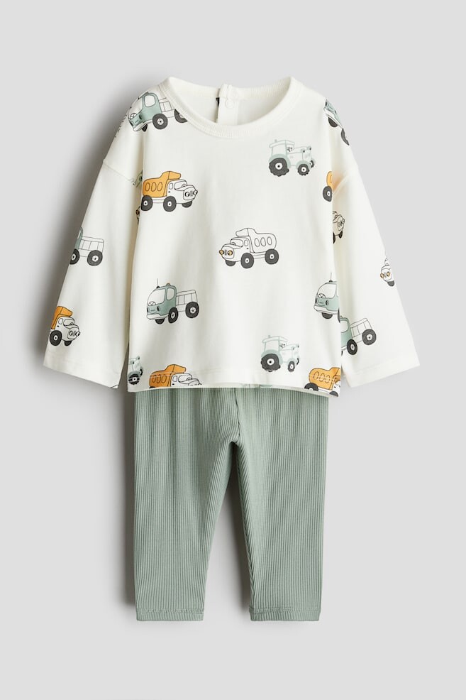 

Комплект из двух предметов: рубашка и леггинсы H&M, зеленый