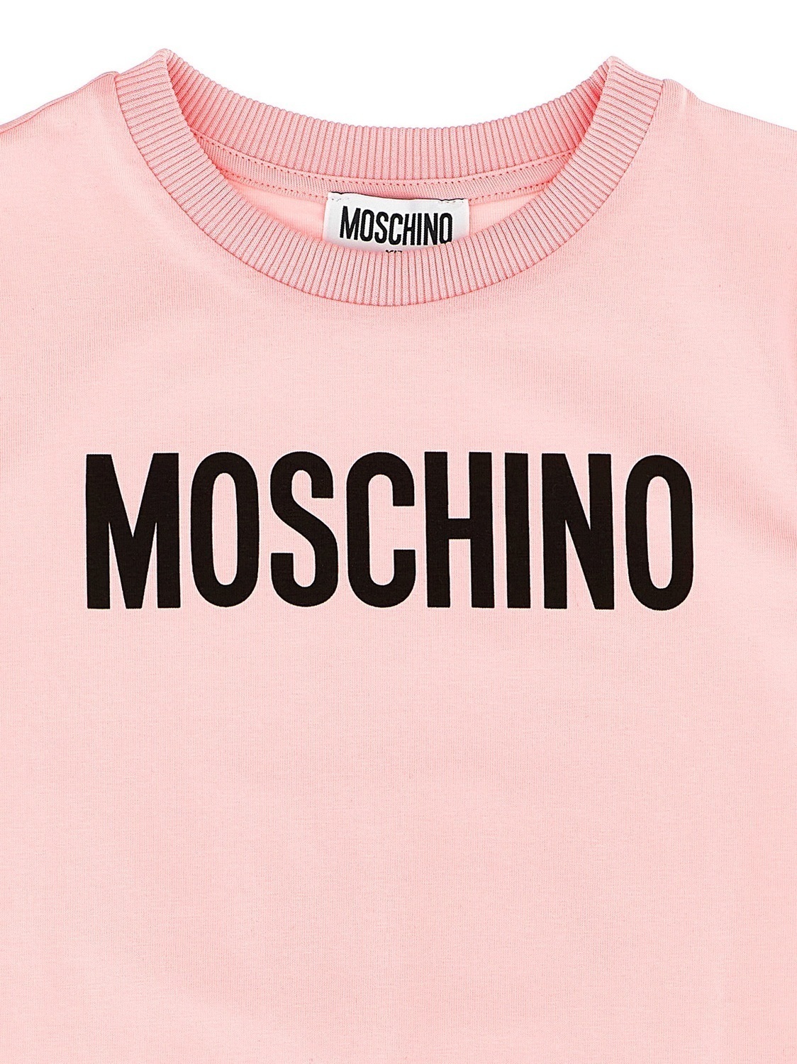 Футболка с логотипом в виде надписи MOSCHINO KID TEEN, розовый — фото 3
