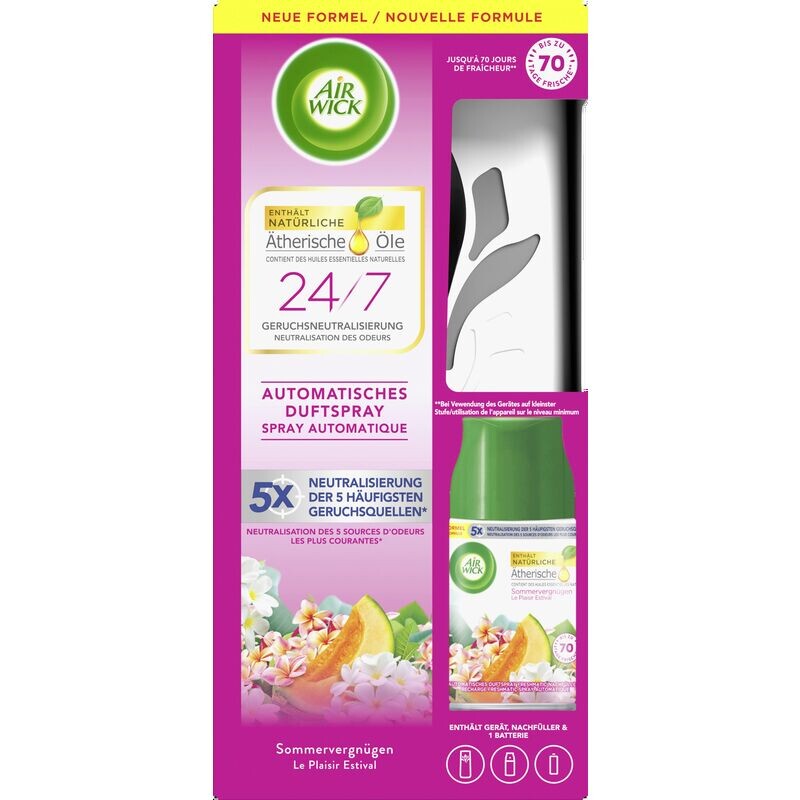 

Автоматический ароматизированный спрей Freshmatic Max «Летнее удовольствие» Air Wick, 1 шт.