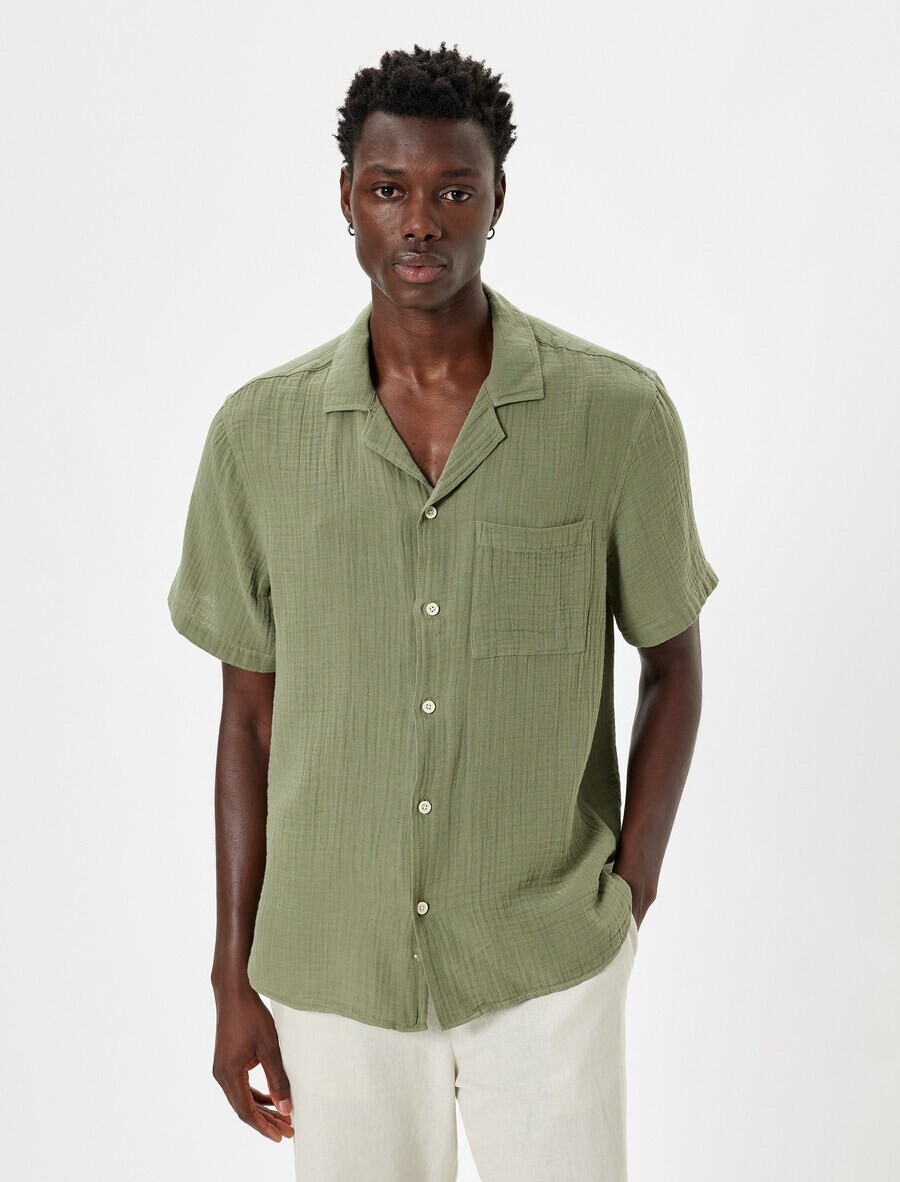 

Повседневная рубашка Koton Comfort fit Button Up Shirt, хаки