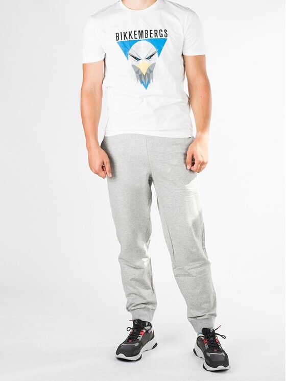 

Брюки из ткани regular fit Bikkembergs, серый