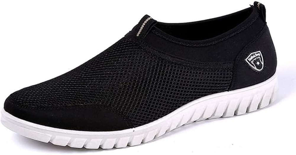 

Мужские дышащие сетчатые лоферы Летние повседневные легкие слипоны Удобная обувь для улицы, вождения и путешествий Стильная обувь Yuper, черный