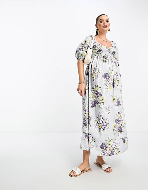 

Хлопковое платье миди с цветочным принтом ASOS DESIGN Maternity