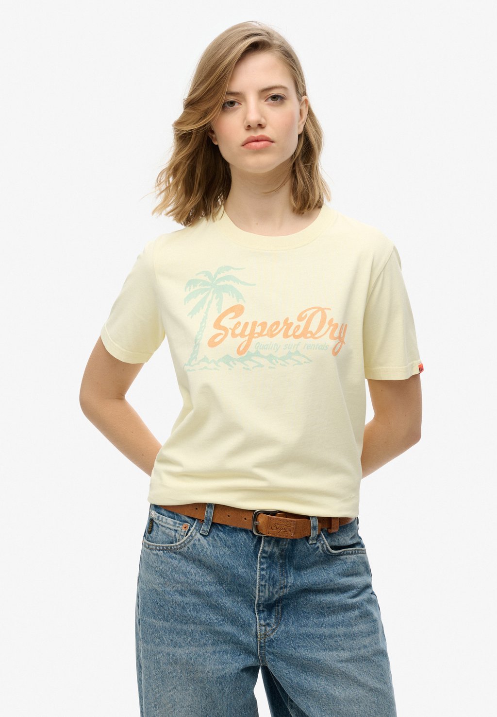 

Футболка с принтом LOFI OUTDOOR Superdry, желтый