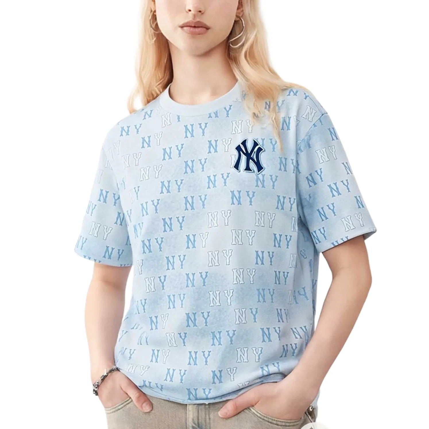 Футболка с круглым вырезом Moderate MLB KIDS, Light Sky Blue — фото 3
