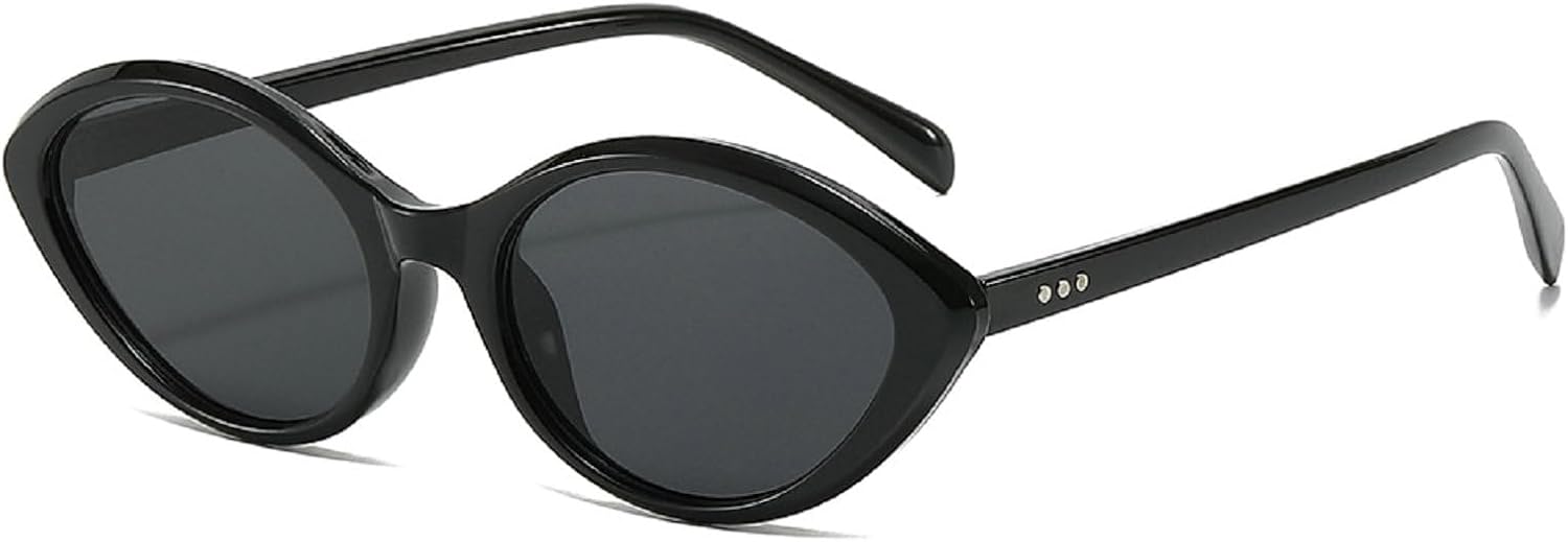 

Винтажные овальные солнцезащитные очки для женщин, модные ретро-очки «кошачий глаз», стильные дизайнерские солнцезащитные очки с защитой от УФ-излучения UV400, женский солнцезащитный козырек N45 mincl, Black