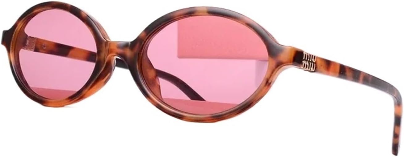 

Женские ретро-солнцезащитные очки круглой оправы черепахового цвета с защитой от УФ-излучения UV400, винтажные очки в овальной оправе для вождения, пляжа и путешествий QOGANS, 6