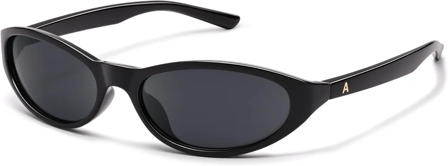 

Ретро-солнцезащитные очки Y2K овальной формы с защитой от УФ-излучения UV400 для женщин и мужчин, спортивные очки Rave 2026 AP3741 Appassal, C1 Black/Grey