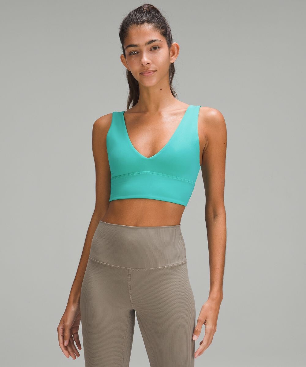 

Бюстгальтер Align с V-образным вырезом Lululemon, зеленый