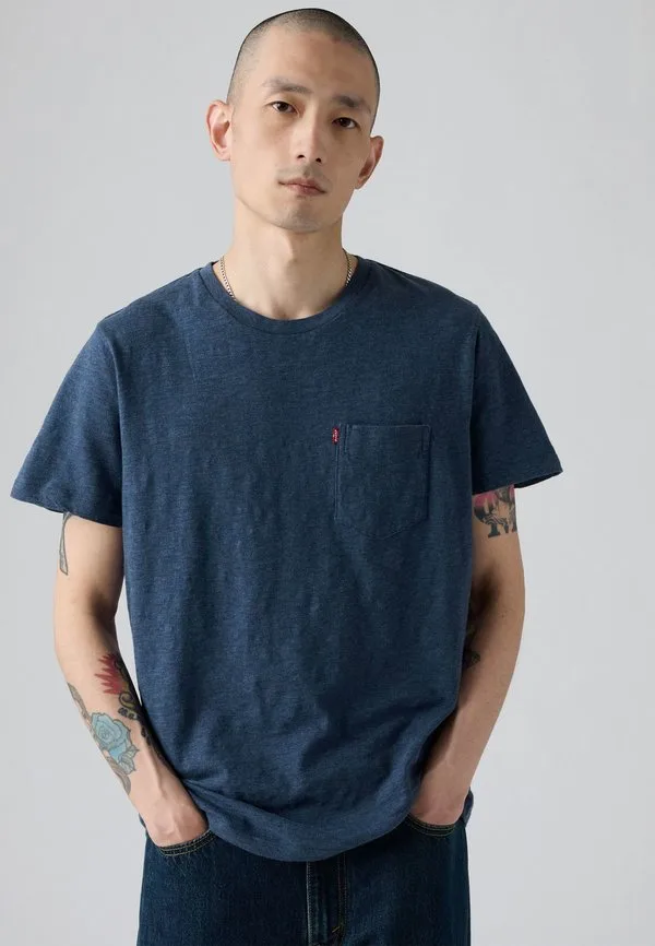 Классическая футболка с карманом и принтом Levi'S, Dress Blues Heather Slub Jersey