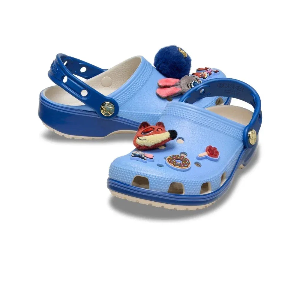 Детские сабо Crocs Classic Zootopia-90H синего цвета, удобные, без шнурков, модель JAX914