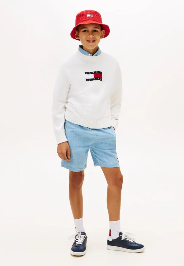 Джемпер с круглым вырезом и интарсией, волнистым флагом Tommy Hilfiger, Ivory — фото 2