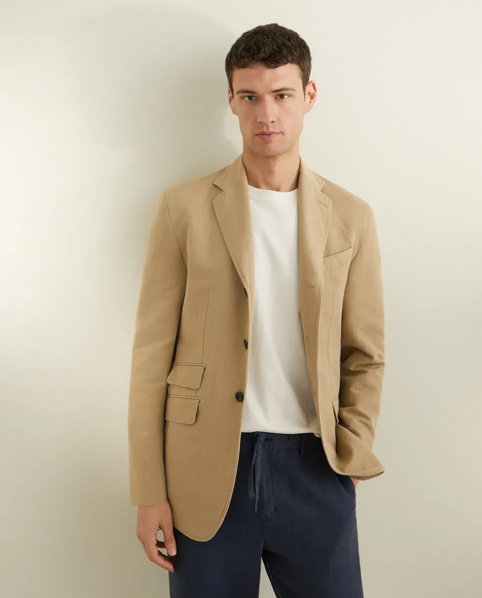 

Мужская куртка в рубчик Emidio Tucci, бежевый