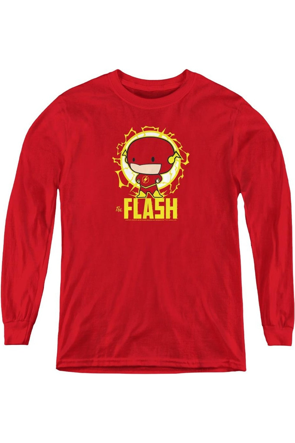 

DC Comics Флэш Чиби Молодежная футболка с длинным рукавом Gildan, красный