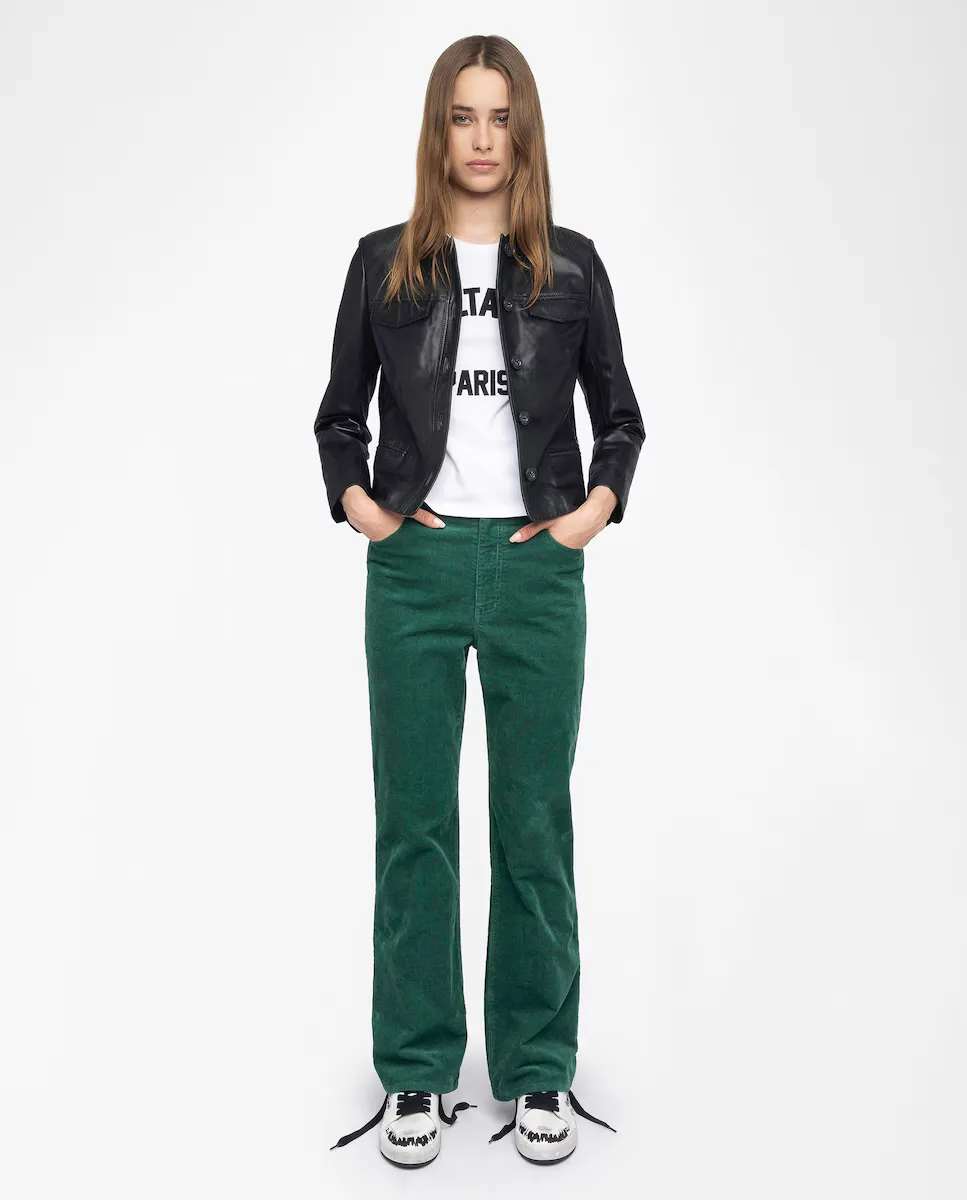 

Женские прямые брюки Evy из вельвета Zadig & Voltaire, зеленый
