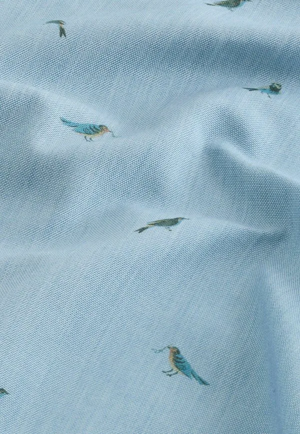 Рубашка классического кроя, удобная в уходе, с принтом, стильная Next, Blue Marl Bird — фото 2