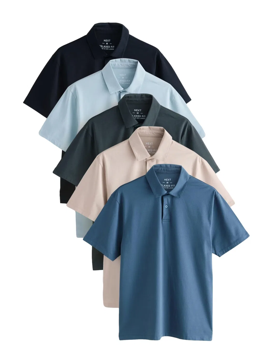 Рубашка Next, Cream/Marine Blue/Opal/Light Blue/Basalt Grey