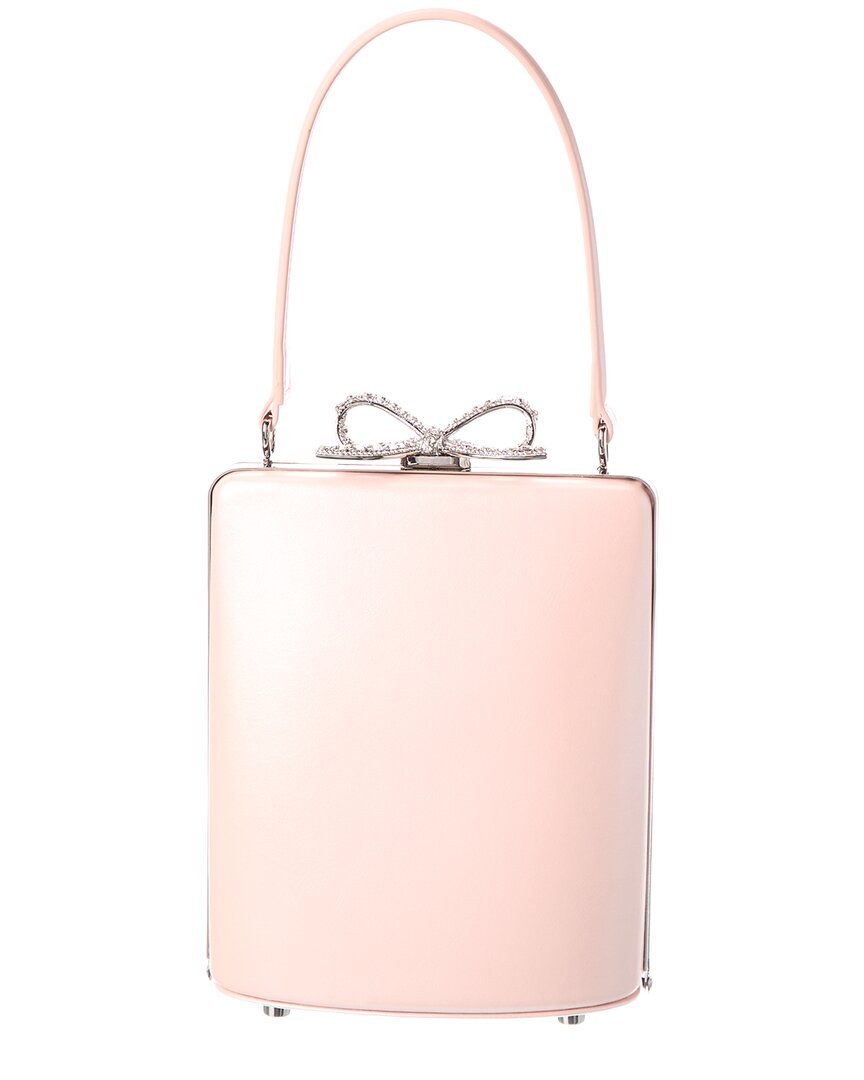 

Сумка Self-Portrait из кожи с бантом, розовый
