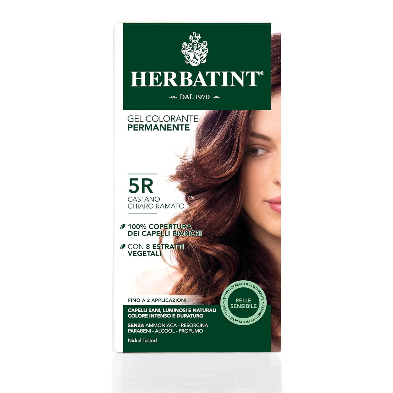 Стойкая травяная краска для волос Herbatint 5R Light Copper Chestnut, 135 мл Herbatint — фото 2