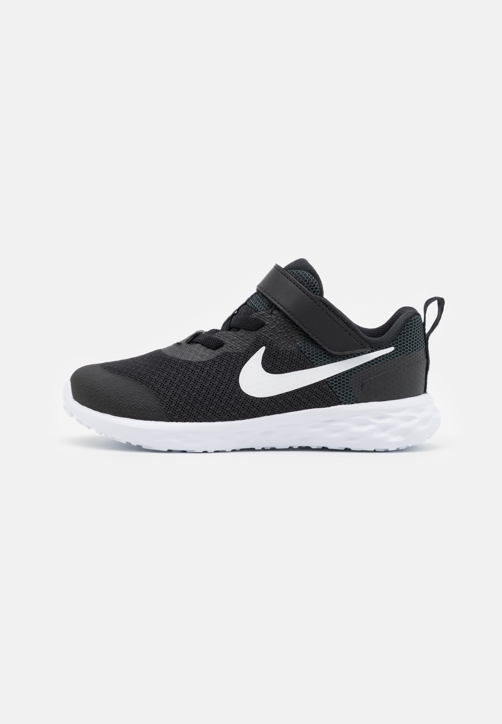 

кроссовки нейтрального цвета Nike Revolution 6 (Tdv) Nike, цвет black/white/dark smoke grey