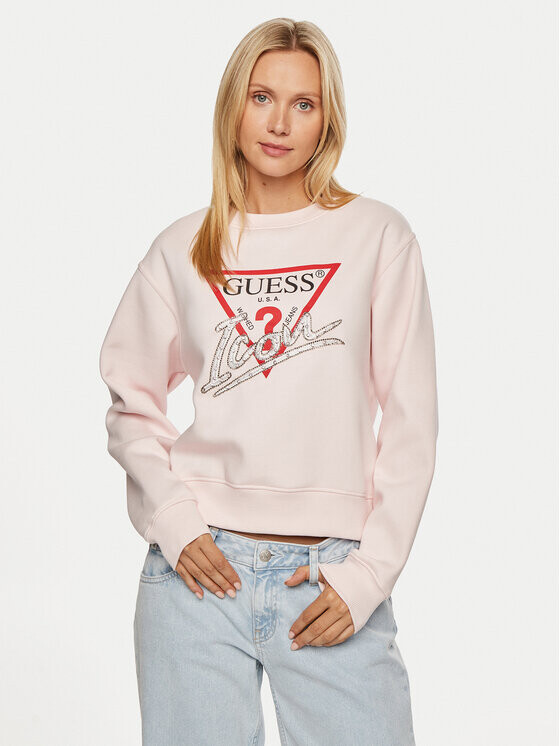 

Толстовка regular fit Guess, розовый