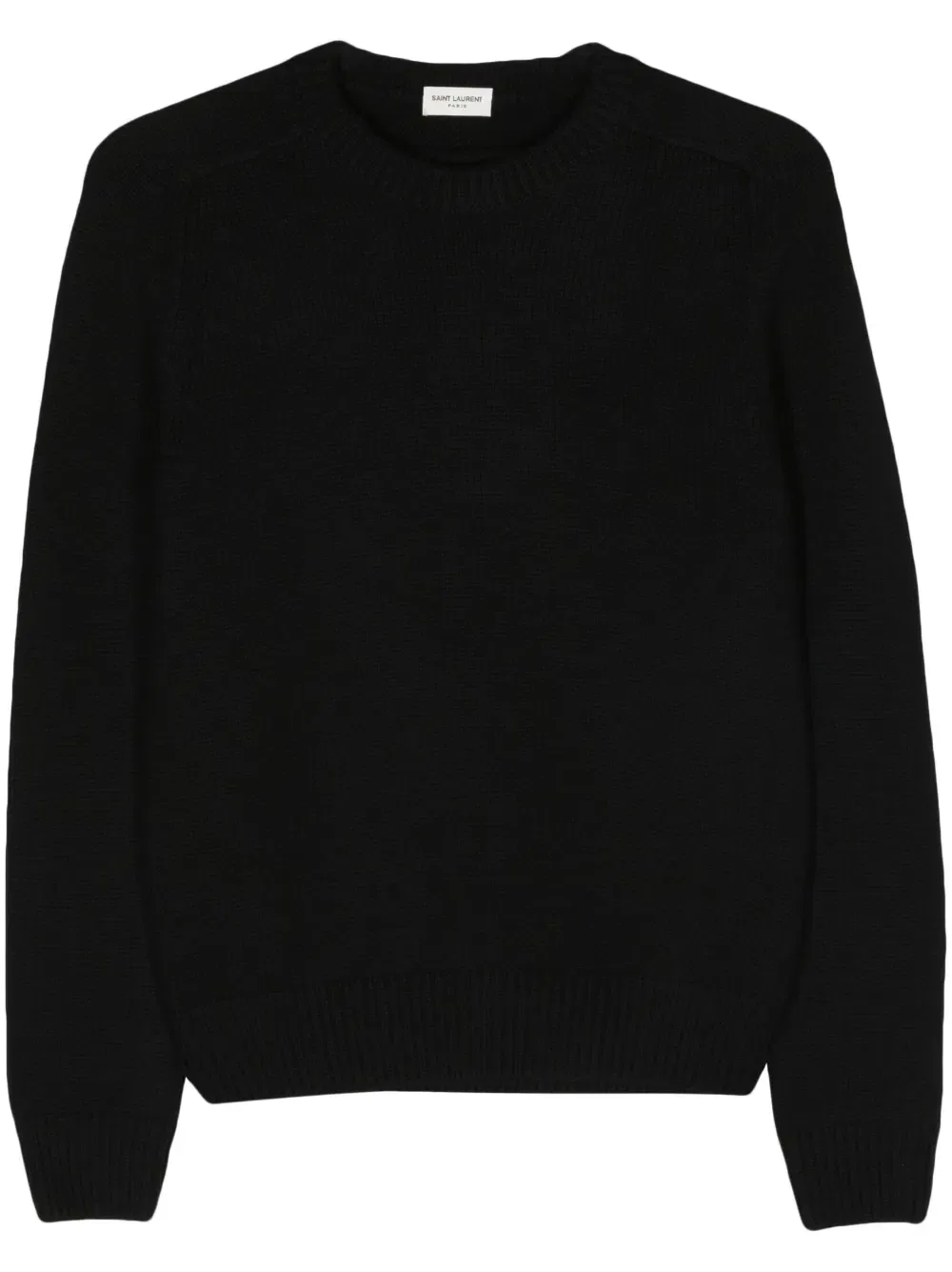 Кашемировый свитер с круглым вырезом Saint Laurent, черный