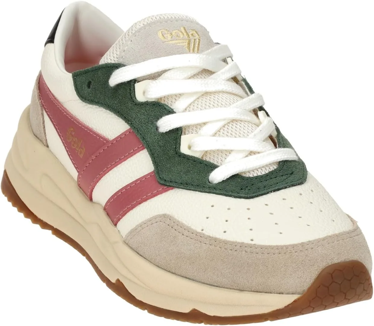 Кроссовки Gola Unisex Saturn Quadrant, белый/розовый — фото 3
