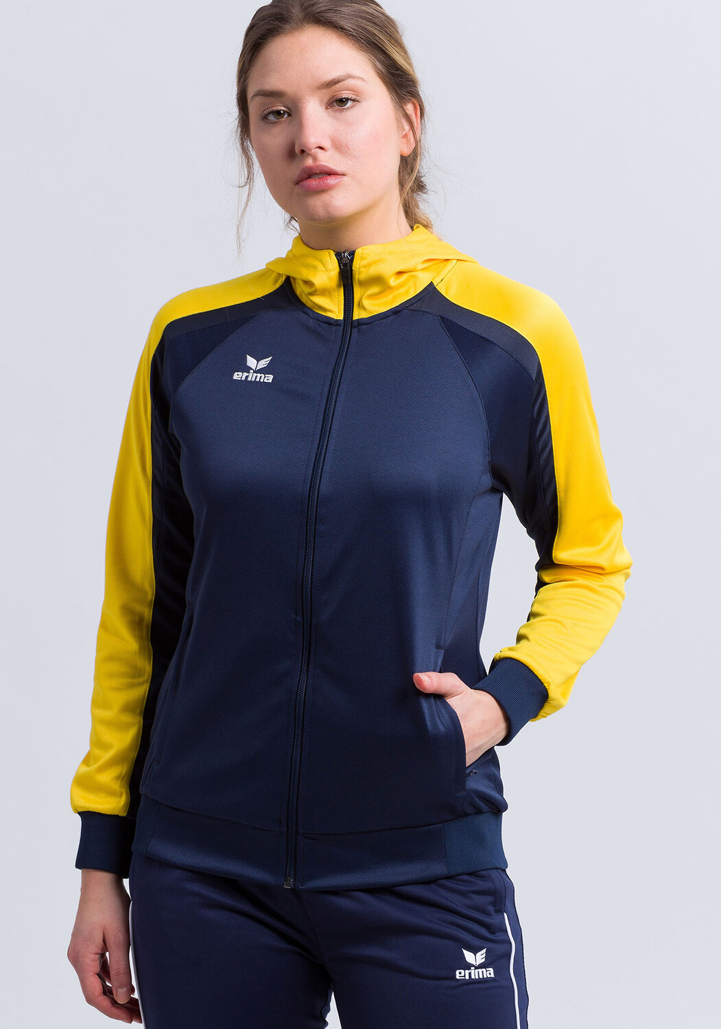 

Спортивная куртка erima Liga 20, цвет new navy/gelb/dark navy