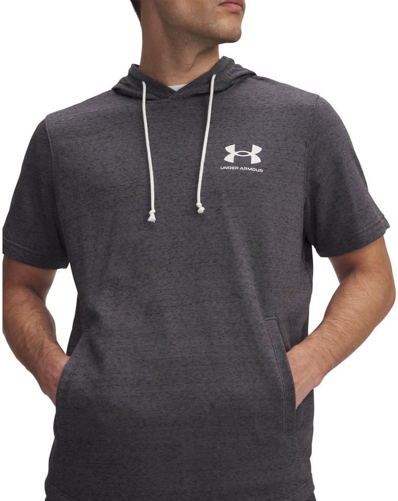 

Толстовка с коротким рукавом Under Armour Rival Terry с логотипом на груди, Castlerock/Onyx White