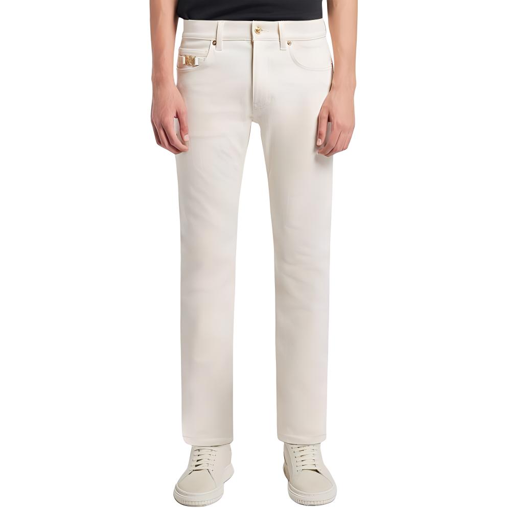 Medusa '95 Slim fit Джинсы VERSACE, Светло-бежевый — фото 3
