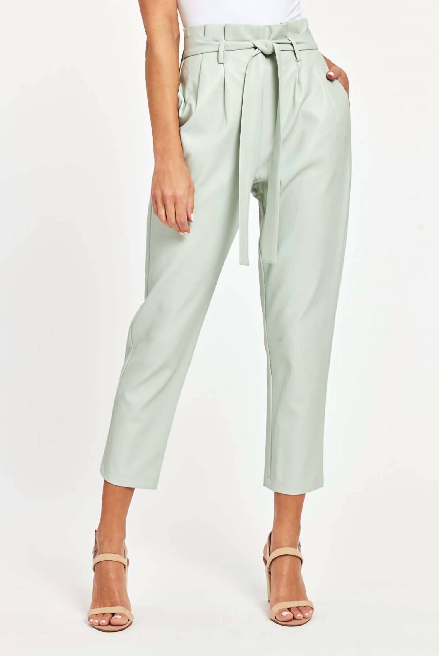 

Брюки Uptown Paper Bag цвета Mint DOLCE CABO