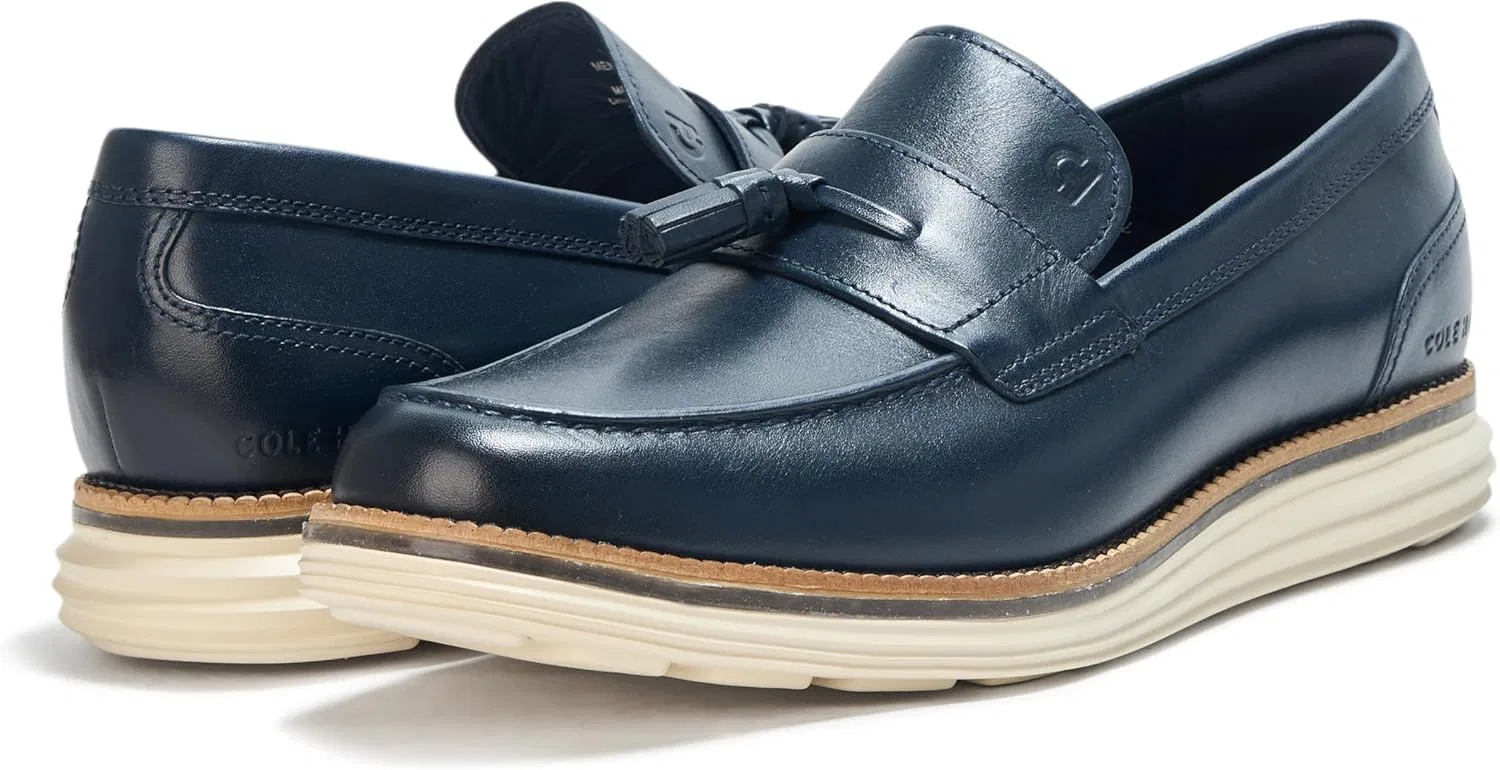 Лоферы с кисточками Cole Haan, Navy/Ivory — фото 3