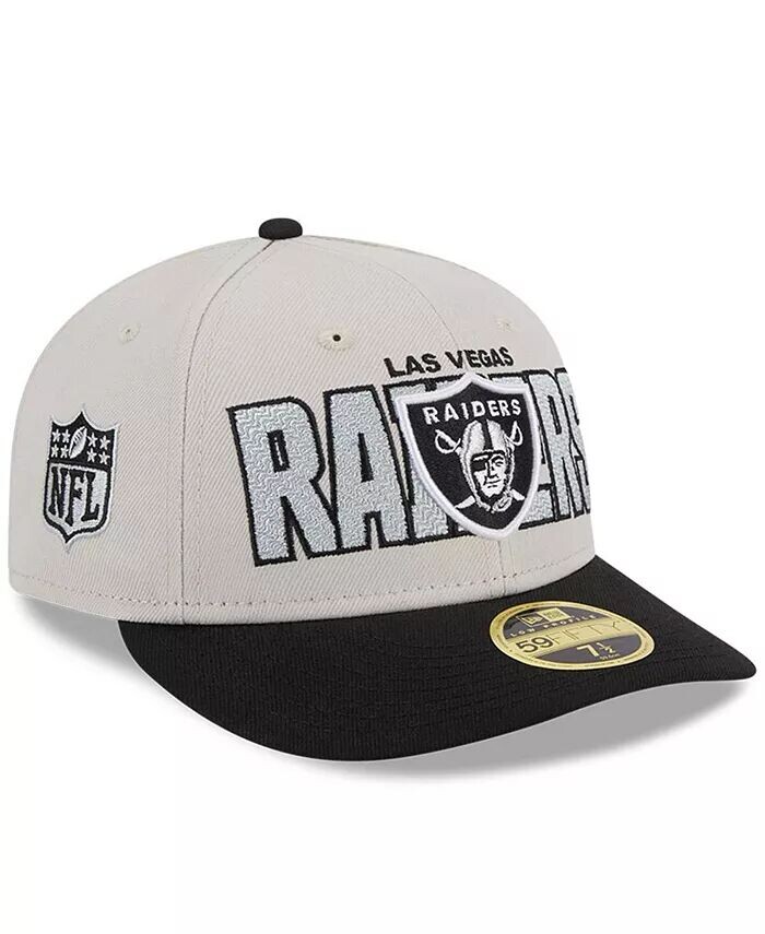 

Мужская облегающая шляпа Stone, черная, Las Vegas Raiders NFL Draft 2023, низкопрофильная 59FIFTY New Era