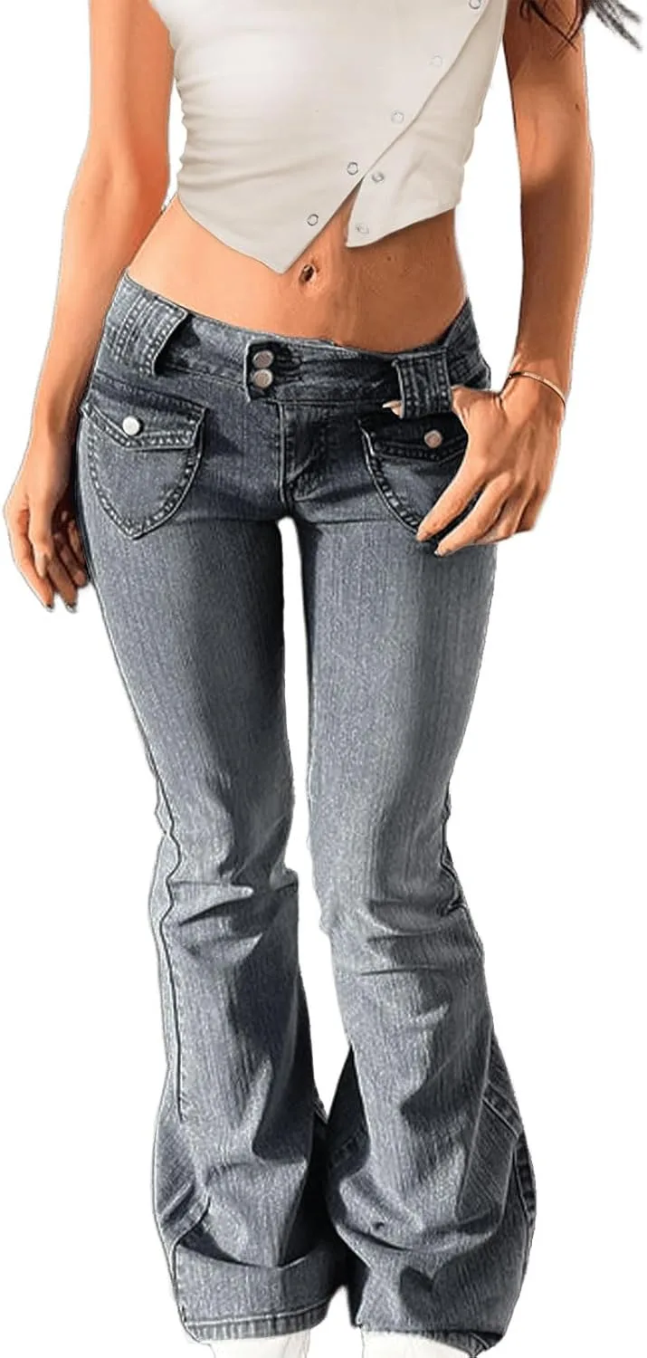 

Джинсы-клеш low rise для женщин в стиле y2k Djeanxa