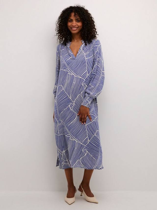 

Геометрическое платье genette KAFFE, цвет Indigo Blue/Turtle