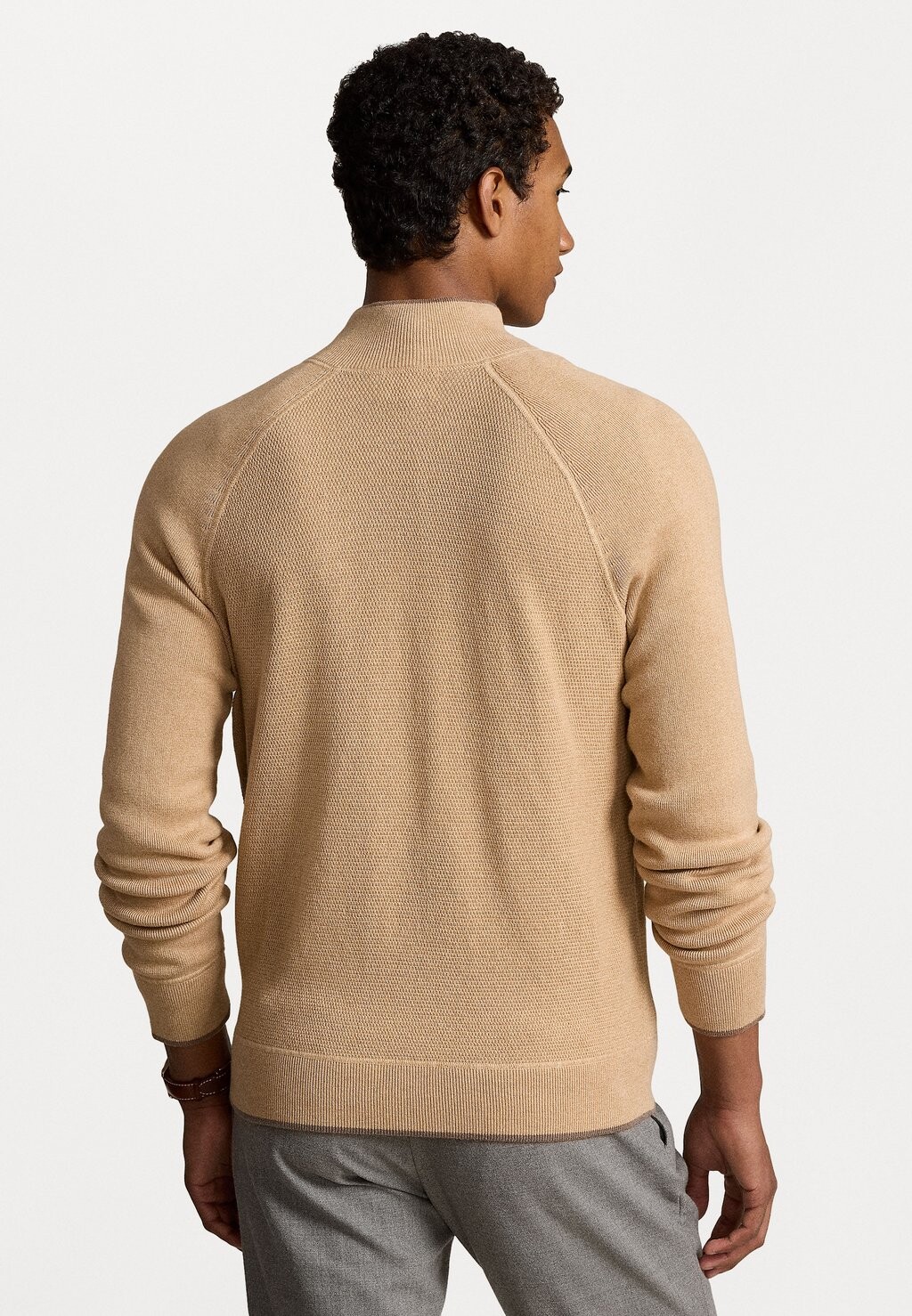 

Кардиган TEXTURED COTTON FULL ZIP SWEATER Polo Ralph Lauren, коричневый