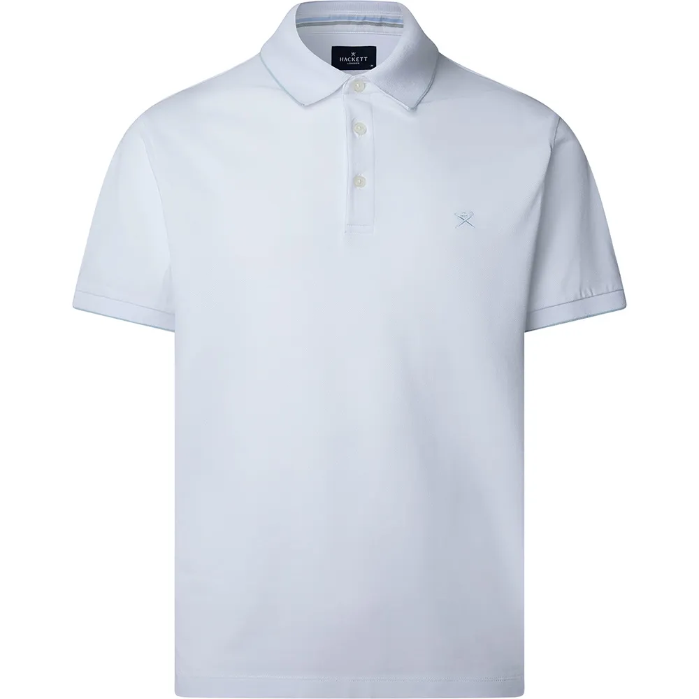 

Поло с коротким рукавом Hackett Selvedge Collarband, белый