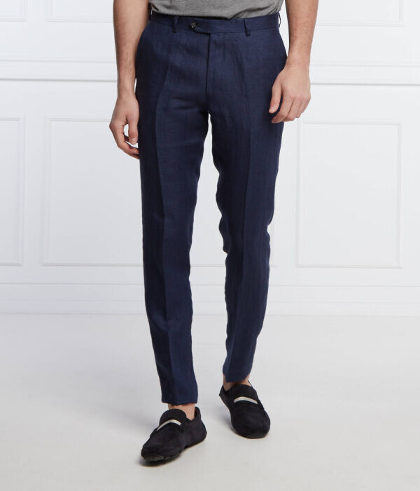 

Льняные брюки Denz Regular Fit Oscar Jacobson, синий