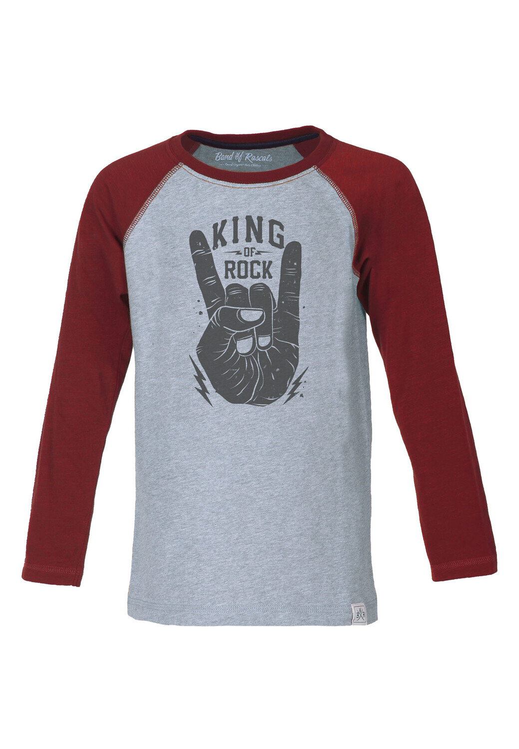 

Лонгслив Band of Rascals King of Rock Raglan, красный