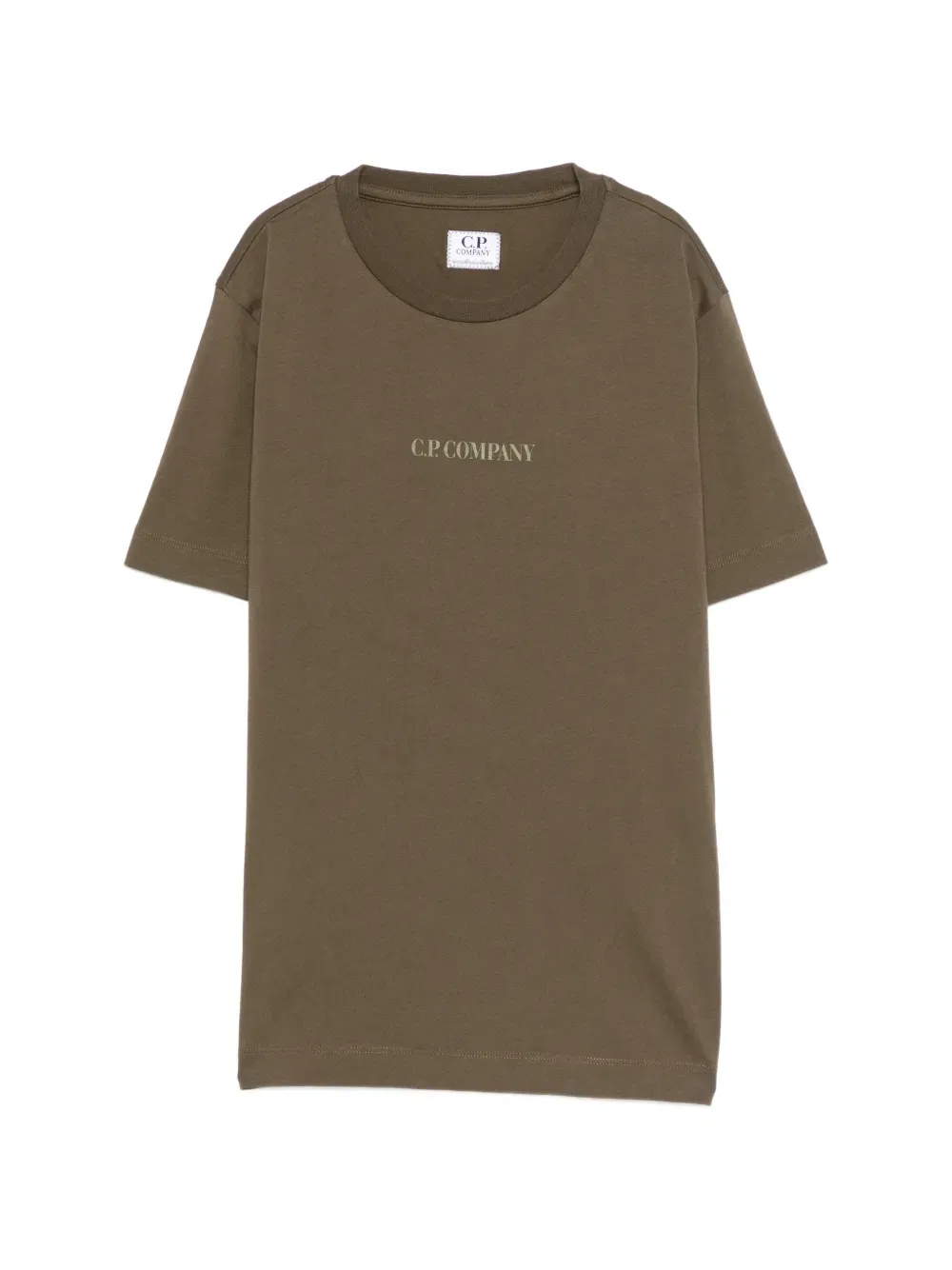 Футболка с круглым вырезом C.P. Company Kids, зеленый