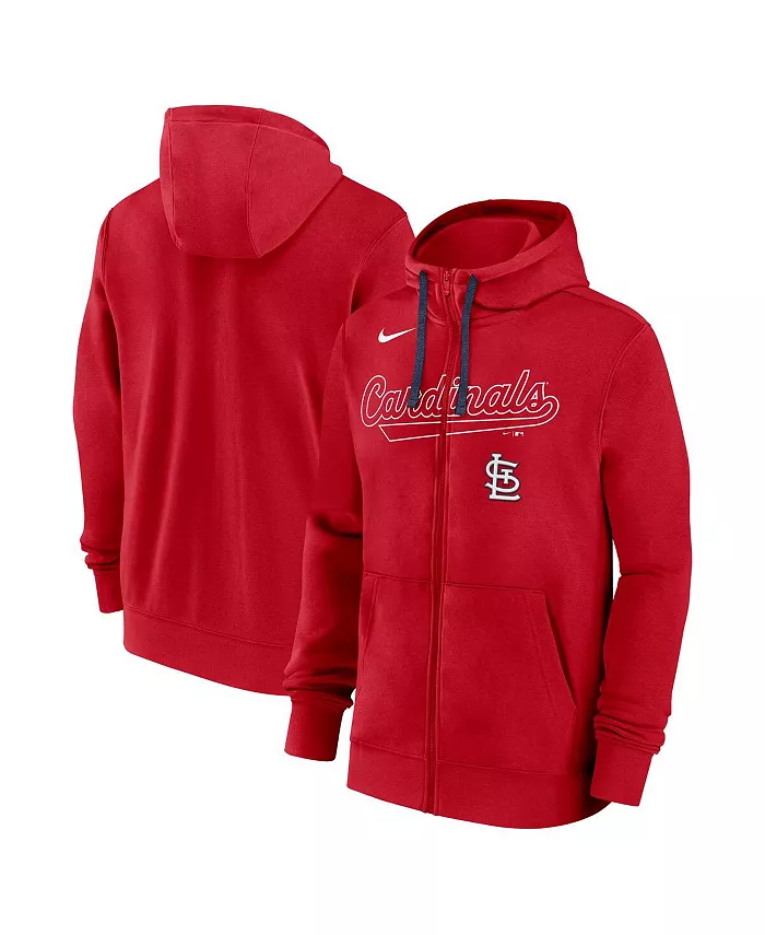 

Мужская красная толстовка St. Louis Cardinals Knockout Script с молнией по всей длине Nike
