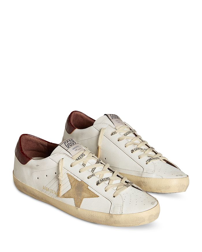 Мужские кожаные кроссовки Super Star Golden Goose, белый — фото 2