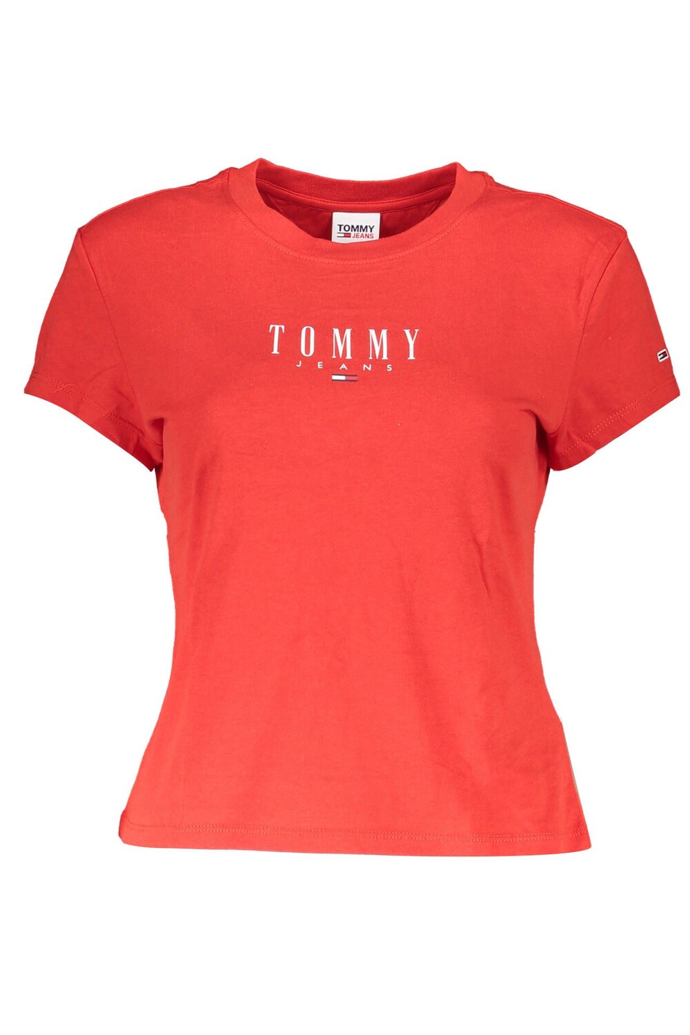 

Красная хлопковая женская футболка Tommy Hilfiger