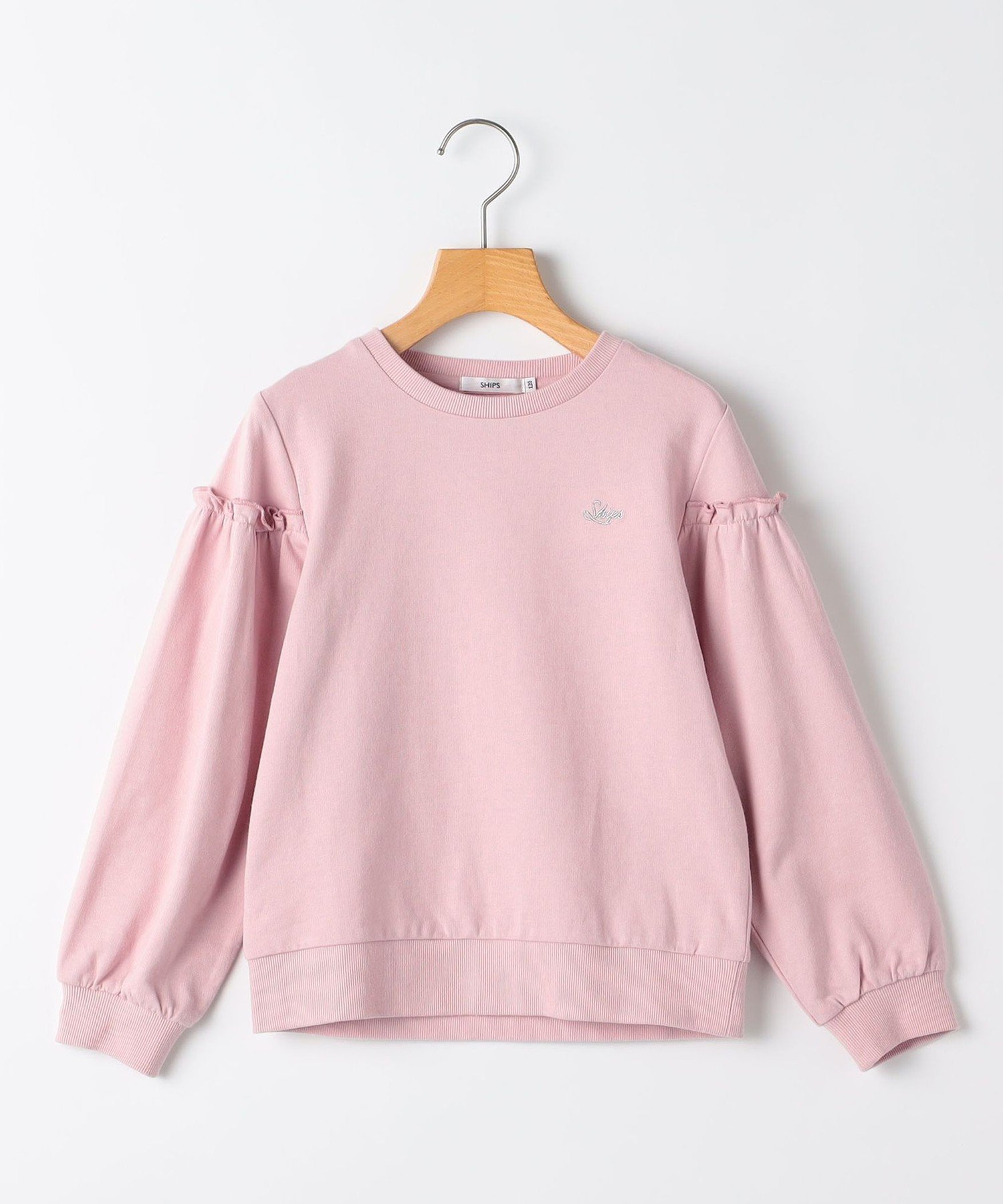 Детская футболка SHIPS: 140~150 см / Толстовка с оборками на рукавах SHIPS KIDS, Light Pink