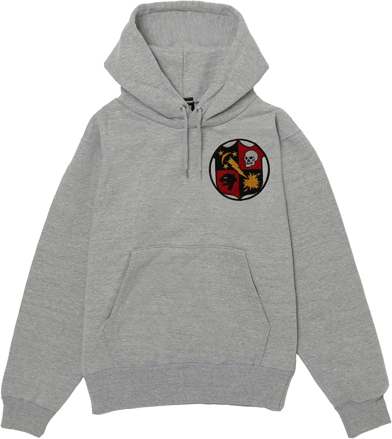 

Толстовка с капюшоном в стиле F, нашивка с гербом армии США, на флисовой подкладке, без капюшона, светло-серый меланж F-Style