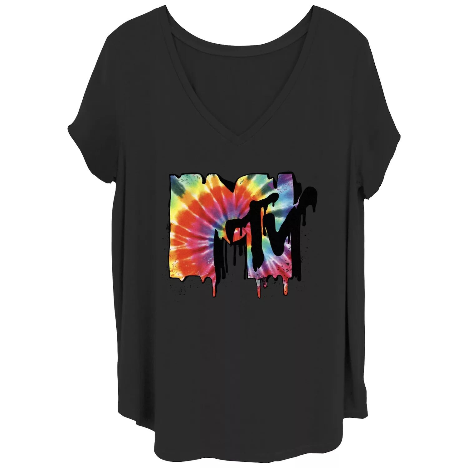 

Детская футболка больших размеров MTV Raiinbow с v-образным вырезом и графическим рисунком Licensed Character